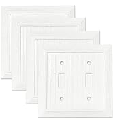 Modern Decorative Wall Plate Retro Wood Grain design Switch Cover Outlet Cover for Light Switch, ...
