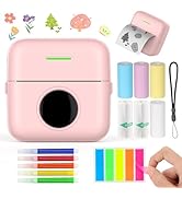 HUIJUTCHEN Mini Pocket Printe, Bluetooth Mini Printer, Thermal Sticker Printer, Wireless Inkless ...