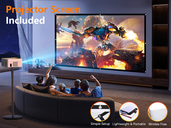 projector screen included