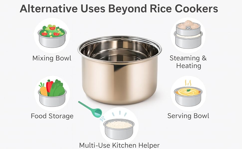 Stainless Steel Rice Cooker Inner Pot