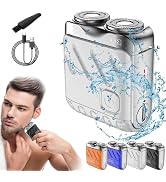 Skyworl Mini Shaver, Beard Shavers Portable Suitcase Design, Mini Portable Electric Shaver for Me...