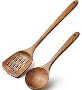 AYFDISHS Wooden Spatulas for Cooking, Handmade Natural Acacia Cooking Rice Paddle, Slotted Spatul...