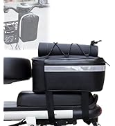 PSLER Rear Bike Rack Bag - 7L-9L Waterproof Bicycle &amp; Motorcycle &amp; Ebike Rear Rack Storage Bag, E...