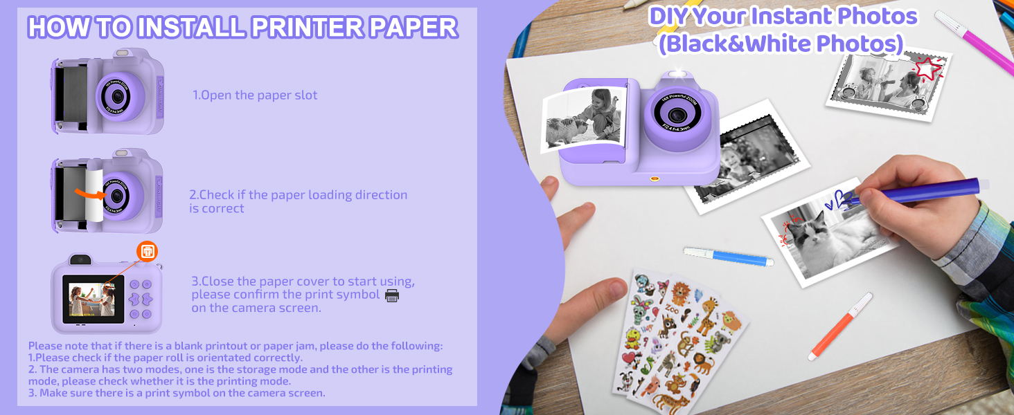 Kids Camera Instant Print