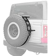 BUNKER INDUST Spare Tire Step with Ratchet Strap for 31"-40" Tires, Heavy Duty Spare Wheel Step N...