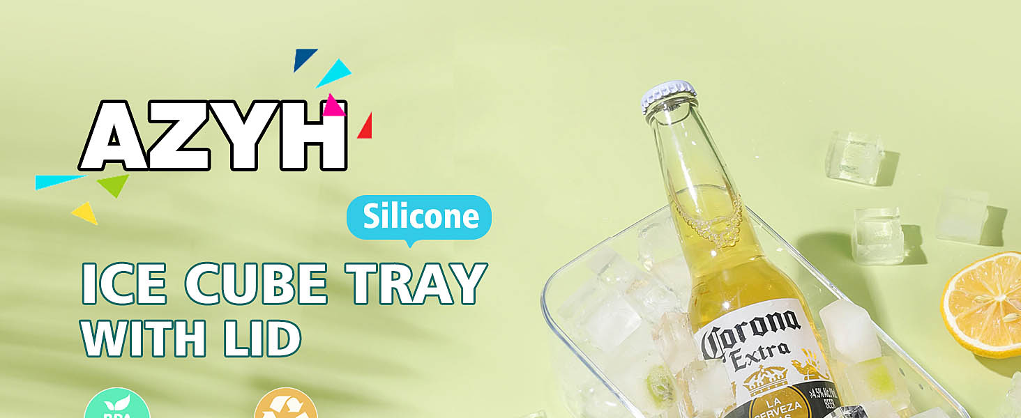 2 Pack Ice Cube Tray with Lid