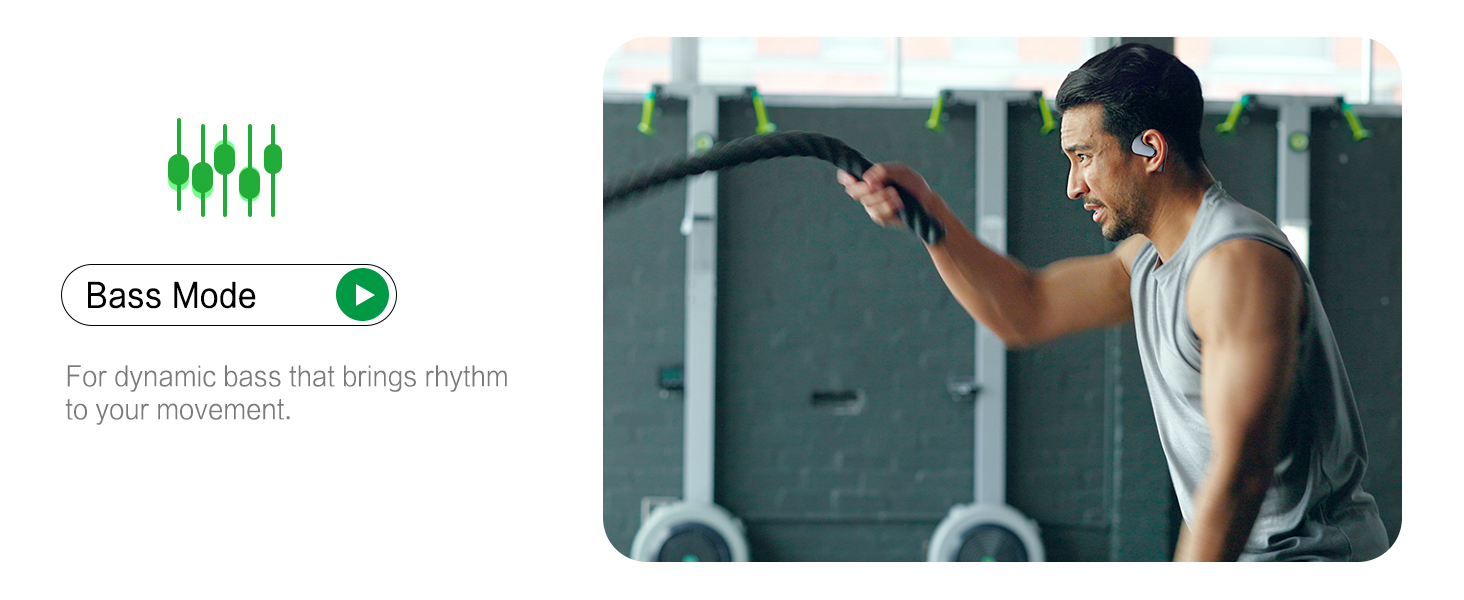neoqoqo open air earbuds with Bass Mode