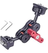 Mechrig Camera Magic Arm with Dual Ball Head &amp; 1/4" Screws, Aluminum Magic Arm Camera Mount 360° ...