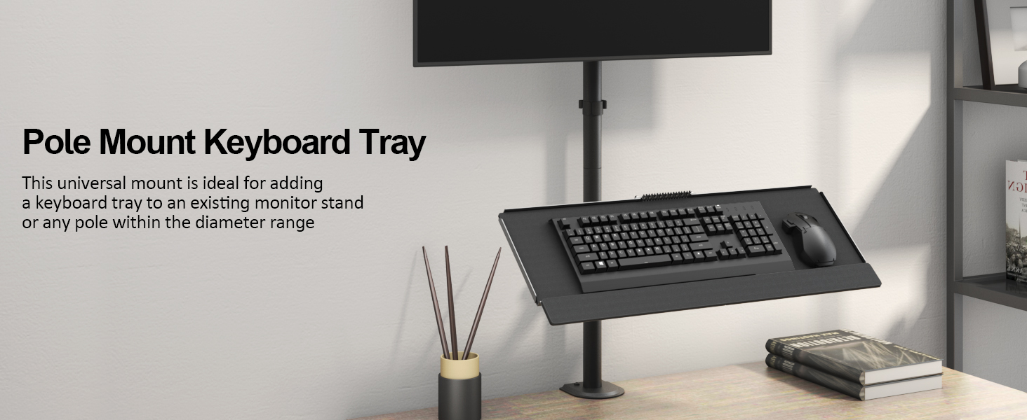 Pole Mount Keyboard Tray