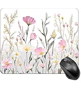 Jhdstore Square Mouse Pad Floral Premium-Textured Flower Mouse Pad Desk Mat, Washable Mousepad Ly...