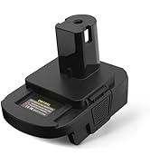 DM18RL Battery Adapter for Use with 18V R-yobi Tools - Converts De-Walt 20V or Mil-wau-kee 18V Ba...