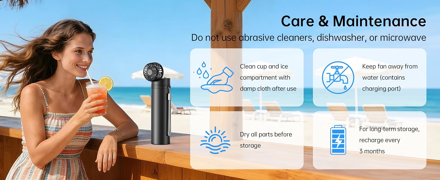 Portable Fan &amp;amp;amp;amp; Ice Therapy Cup