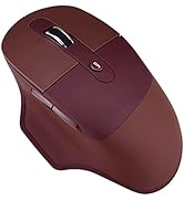 Lomiluskr Ergonomic 2.4G & Bluetooth Dual Mode Wireless Mouse with PU Cover, Soundless Keys, Cand...