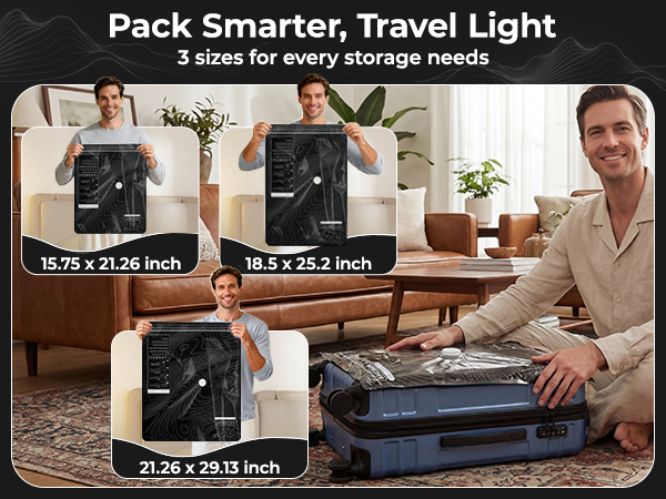 Vacuum storage bag for travel
