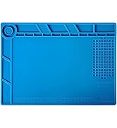 Kaisiking Silicone Soldering Mat Magnetic Soldering Mat Silicone Repair Mat Heat Resistant Work M...
