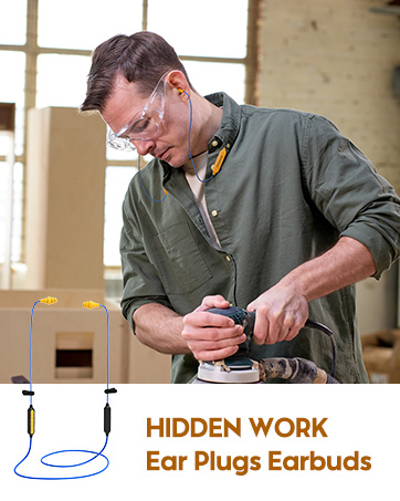 Bluetooth Work Headphones that look like Ear Plugs