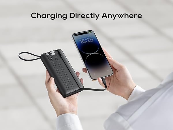 power bank with cables