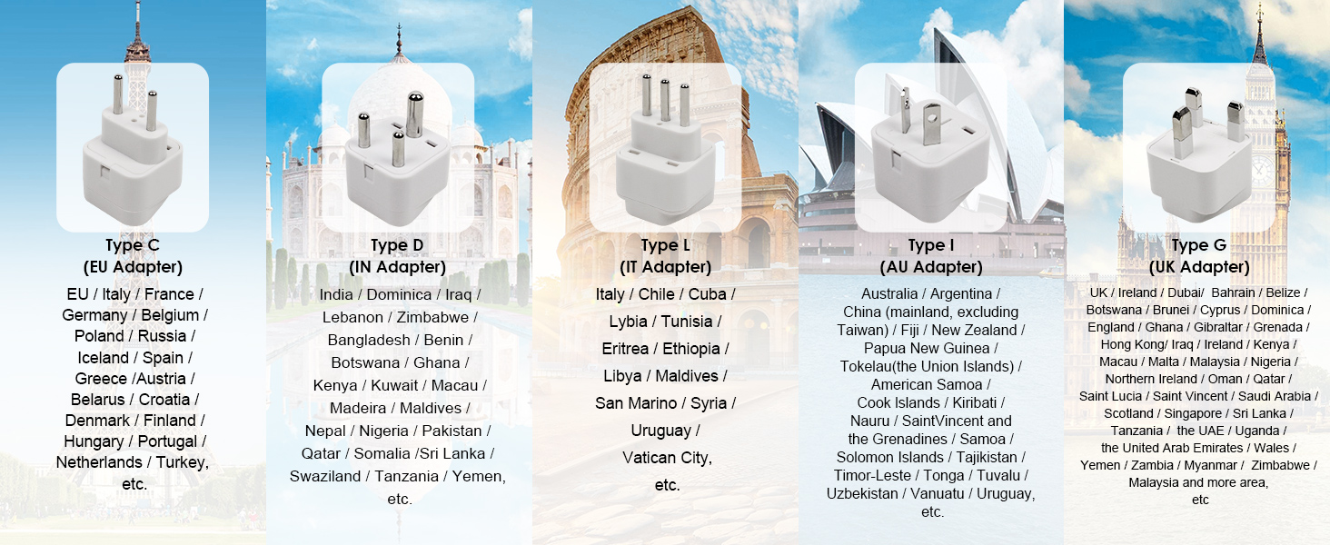 ALLWEI International Travel Adapter 220V to 110V Power Voltage Converter
