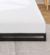 Lutown-Teen 4 Inch King Size Bed Frame Sturdy Mattress Foundation, Heavy Duty Metal Platform with...