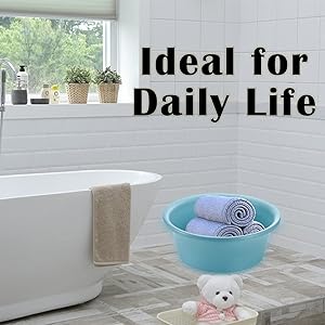 4 Pack Round Plastic Wash Basin