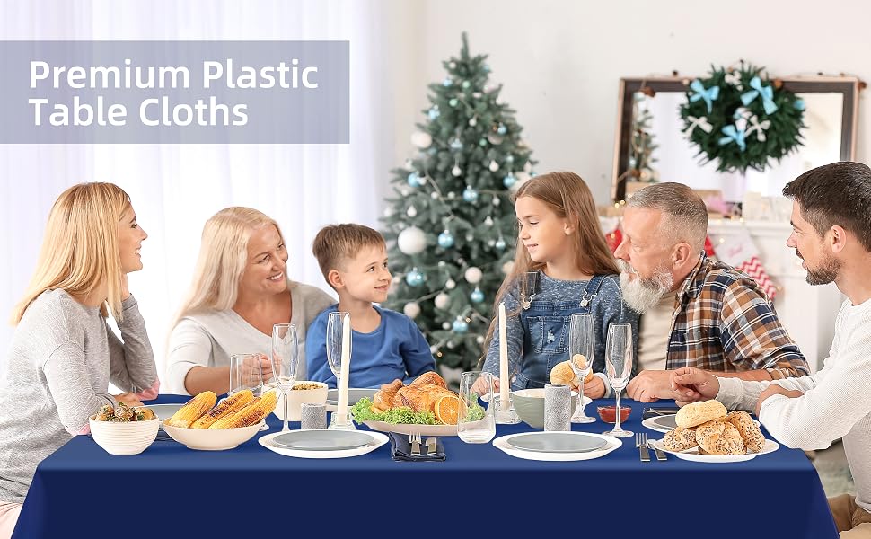navy blue tablecloth