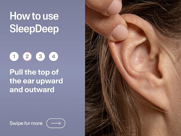 Step 2: Pull top of ear upward and outward