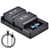 Pickle Power 2600mAh NP-FZ100 Battery and LED Dual Charger for Sony A7 III, A7IV, FX3, FX30, A7R ...