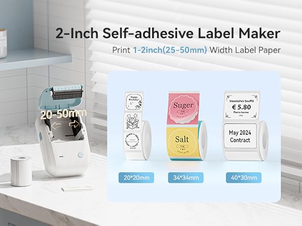 print 1-2inch width label paper