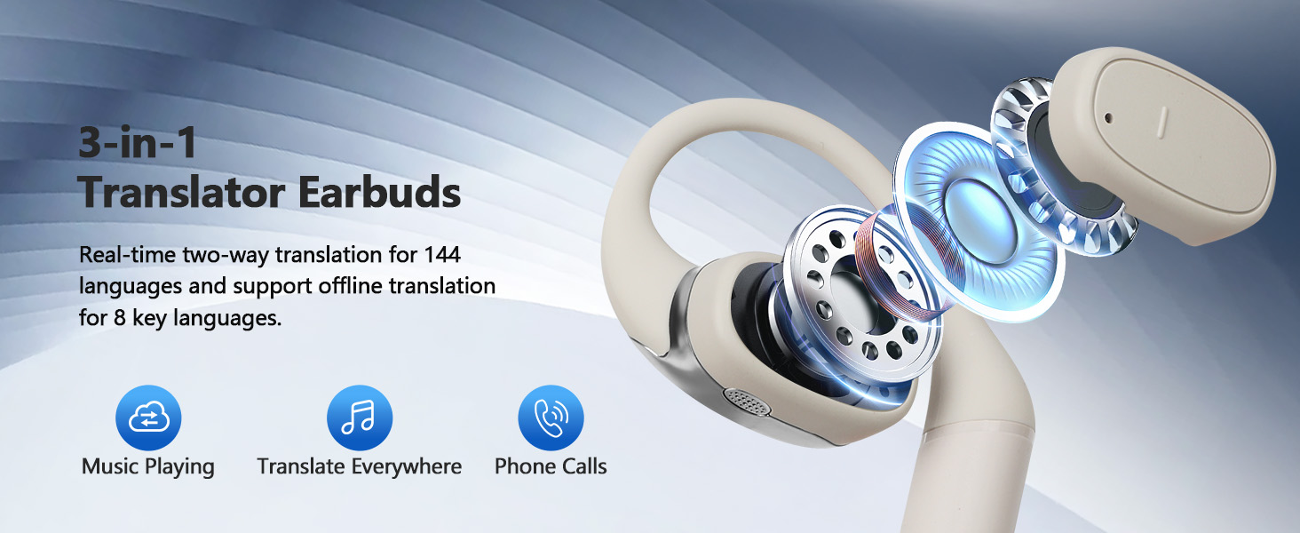 translation earbuds,ranslation earbuds real time,language translator earbuds