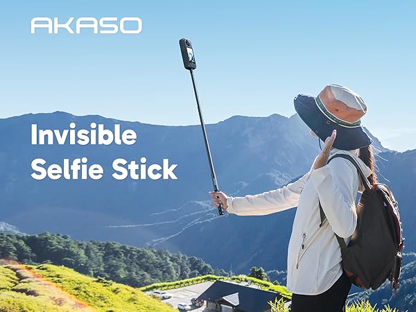 AKASO 120cm Invisible Selfie Stick for 360 Action Camera