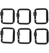 Toddmomy 6pcs Camping Button Heavy Duty Hook Metal Keychain Outdoor Hooks for Hanging Square Cara...