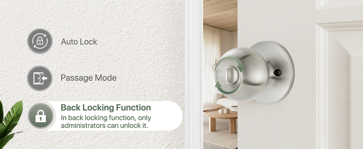 back locking function