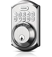 TEEHO TE001 Keyless Entry Door Lock with Keypad - Smart Deadbolt Lock for Front Door with 2 Keys ...