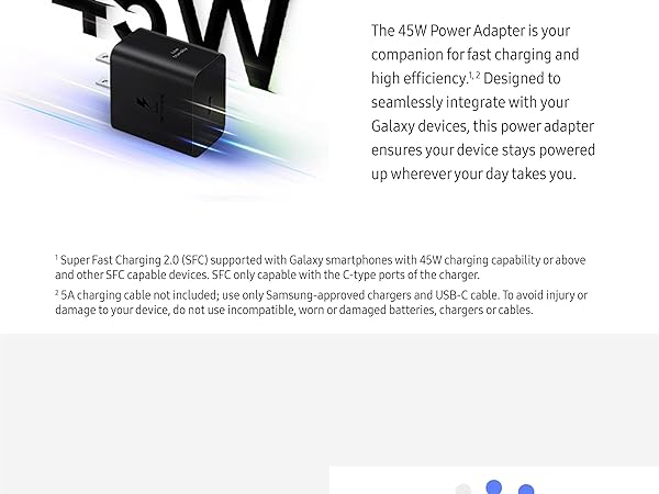 Samsung 45W Power Adapter w/o Cable