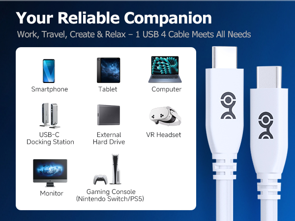 [USB-IF Certified] 40Gbps USB 4 Cable