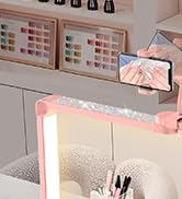 Yokilly 48W Half Moon Light: 34" Shadow-Free Half Moon Light for Desk Salon - Foldable LED Desk L...