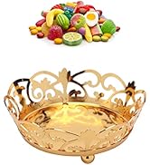 Kuuleyn Small Metal Fruit Bowl Basket,Gold Serving Bowls,Creative Table Centerpiece Fruit Stand A...