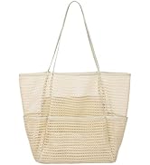 Mesh Beach Tote Large Bag 2022 Upgrade for Women with Multiple Pockets for Family Travel Swimming...