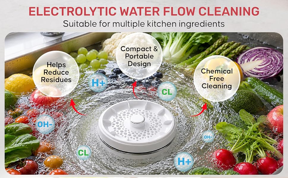 Electrolyte water flow cleaning