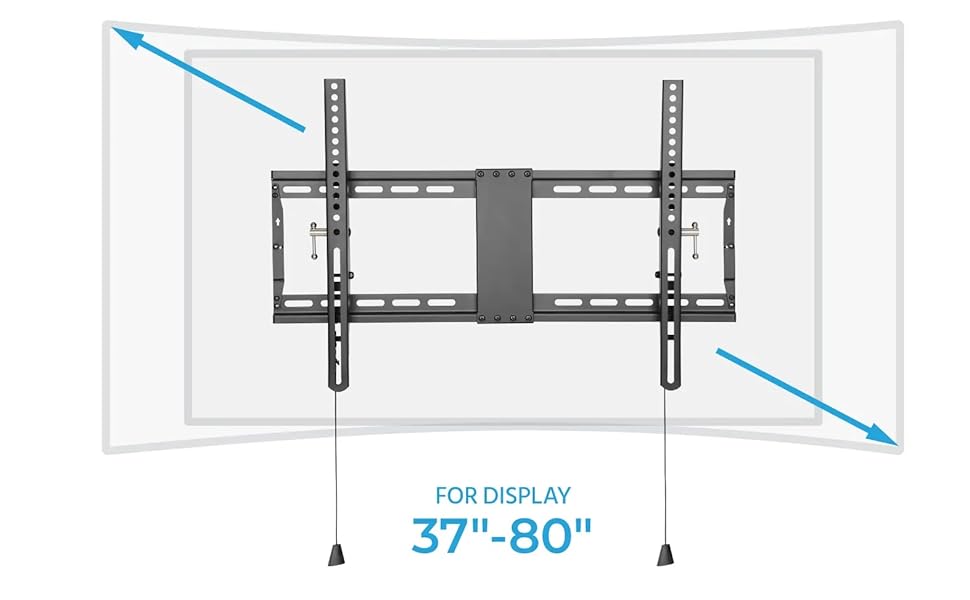 DESIGNED FOR FLAT AND CURVED DISPLAYS This mount is designed for 37" ~ 80" flat and curved displays