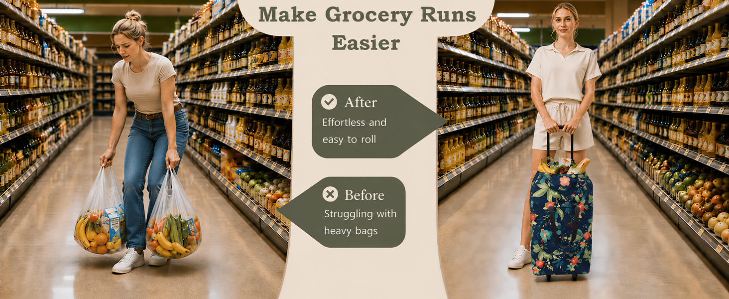 grocery cart on wheels