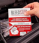 BleedStop First Aid Powder for Blood Clotting, Trauma Kit, Blood Thinner Patients, Camping Safet...
