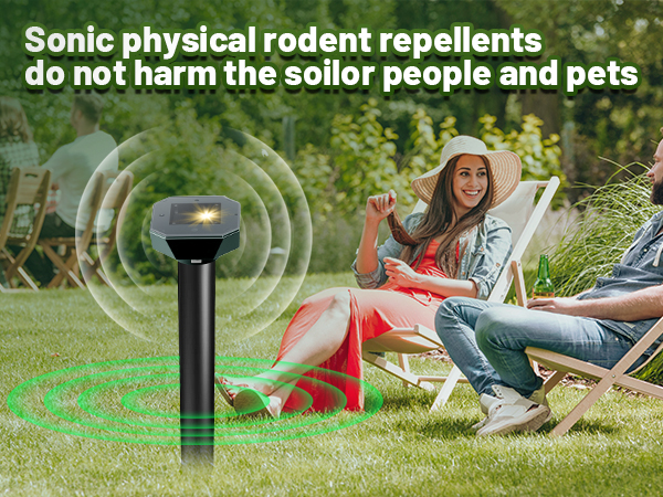 Sonic physical rodent repellents do not harm the soilor people and pets
