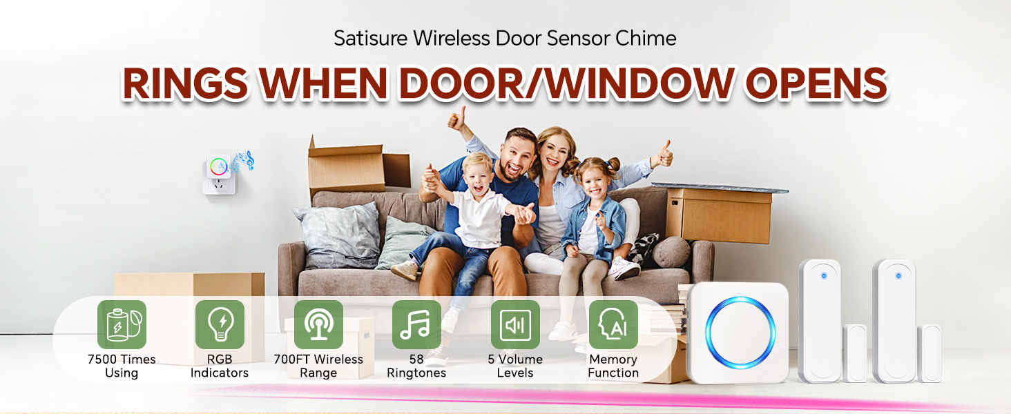 wireless door sensor chime