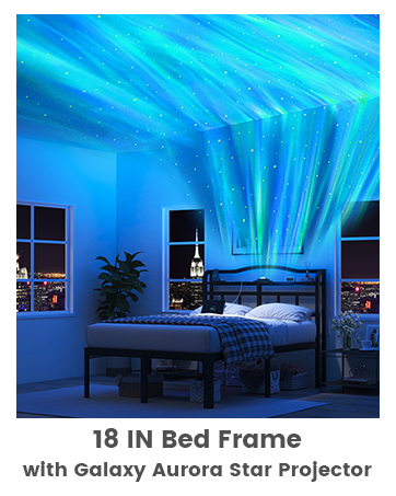 qeromy bed frame with storage headboard