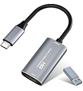 VIXLW Video Capture Card, USB3.0 HDMI to USB C, 4K 1080p60fps Audio Capture with Type-C Adapter D...