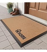 YDKGL Dirt Trapping Outdoor Welcome Mats, 17x30 Durable Non-Slip Door Mat Outside Entrance, Low P...