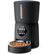 Faroro Automatic Cat Feeder, 4L Cat Food Dispenser with Portion Control, 1-6 Meals Per Day, 10s V...
