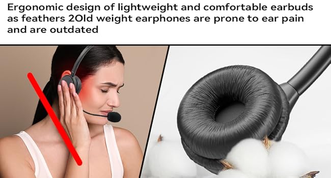 Telephone headset Natural cotton process that does not sting the ears