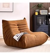 Giant Bean Bag Chairs for Adults - Lazy Floor Sofa Couch Single Seat - Fireside Lounger Chair wit...